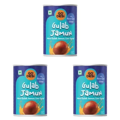 Image of GO DESi - Gulab Jamun | Made with Pure Cow Ghee | 9 pieces| 500 grams| Indian Mithai | Classic sweets | Sweets Gift Pack (Pack of 3)