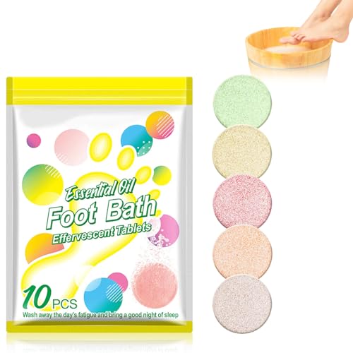 Grgowe Foot Bath Bombs - Tabletas revitalizantes para tus pies 5 Bombas de baño efervescentes