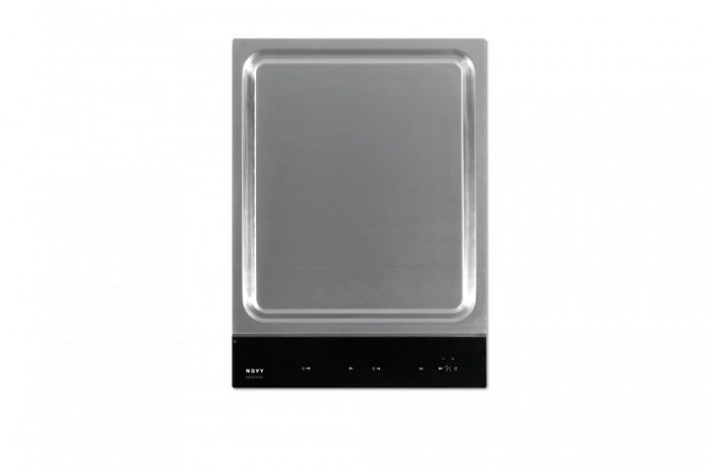 NOVY Teppan Yaki - plaques (Intégré, induction, Acier inoxydable, Noir, Acier inoxydable, toucher, En haut devant)