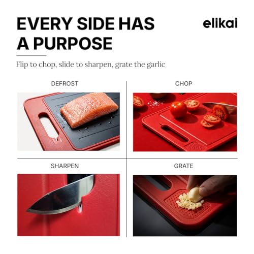 ELIKAI 4 en 1 bandeja para descongelar con tabla de cortar miniatura 4