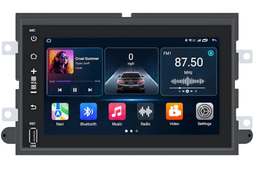 Image of Car Stereo Radio for Ford F150 2004-2008 | 7'' HD Touchscreen Head Unit with Carplay Android Auto GPS Navigation 5GWIFI FM RDS SWC Backup Camera