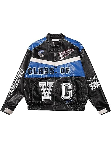 【りい】Time is on LEATHER VARSITY JACKET Midnight Rodeo Persistance of Memory Wool & Leather Varsity