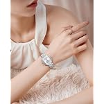 CIVO Armbanduhr Damen Edelstahl Eckig Analog Damenuhr Wasserdicht, Mode Geschenke für Frauen – Bild 4