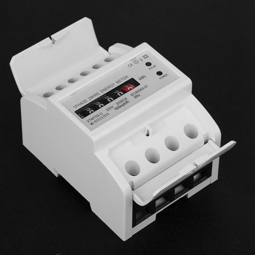 Digitaler Din-Schienen-Stromzähler, LCD-Display-Energiezähler, XTM75S-U einphasiger 4P-LCD-Führungstisch,220 V digitaler 1-Phasen-2-Draht-4P-Din-Schienen-Stromzähler,elektronischer (20(80) A)