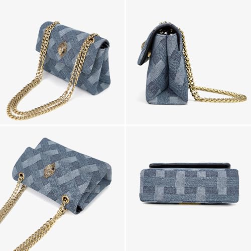 Rejolly Rainbow Stripe Crossbody Shoulder Bag for Women Color Blocking PU Leather Colourful Purse with Chain Strap3