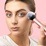 Real Techniques Ultra Plush Powder Makeup Brush, For Setting Powder, Bronzer, & Blush, Sheer, Buildable Coverage, Large, Fluffy Powder Brush, Vegan, Cruelty-Free & Synthetic Bristles, 1 Count - Image 4