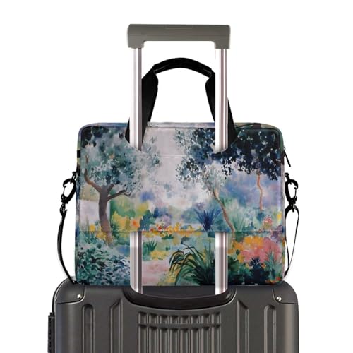Maletín para laptop con estampado y múltiples bolsillos miniatura 4