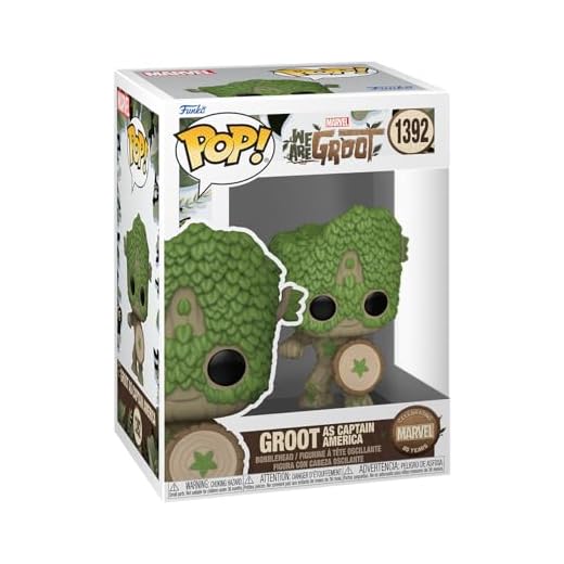 Funko Pop! Marvel: Wag - Captain America - We Are Groot - Figura de Vinilo Coleccionable - Idea de Regalo- Mercancia Oficial - Juguetes para Niños y Adultos - TV Fans - Muñeco para Coleccionistas