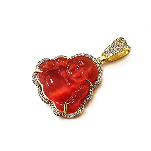 Pendentif Bouddha Bleu le cadeau idéal style punk hip hop pour homme et femme