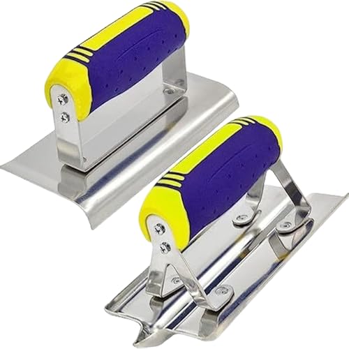 Catálogo para Comprar On-line Cortafríos para hormigón que puedes comprar esta semana. 48 Juego de ranuradoras de hormigón y bordeadoras hormigón curvadas, herramientas cemento acero inoxidable con mango, herramientas repuesto portátiles para acabado