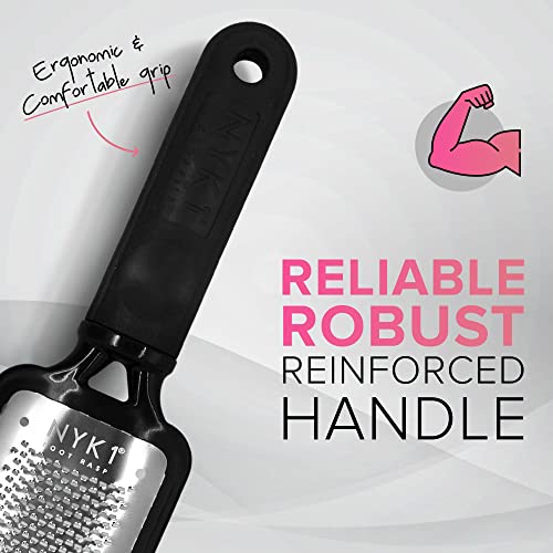 NYK1 Genuine Megafile Professional Foot File Pedicure Rasp The Original Others Are Not The Same Super Sharp Extra Large Micro Files To Remove Calloused Dry Rough Dead Skin - In Or Pink Black