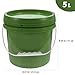 Ciieeo 5l Food-Grade Pp Paint Storage Bucket with Lid Sealed Plastic Paint Container for Outdoor and DIY Painting Grass Green for Tools and Home Improvement