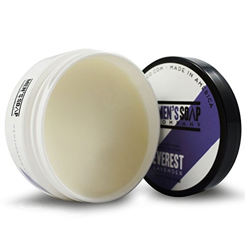 Men's Soap Company Lavender Shaving Soap Made with all Natural Ingredients Creates Rich Lather for a Smooth Shave, Includes Shea Butter and Coconut Oil to Protect and Moisturize your Skin, 4 oz.