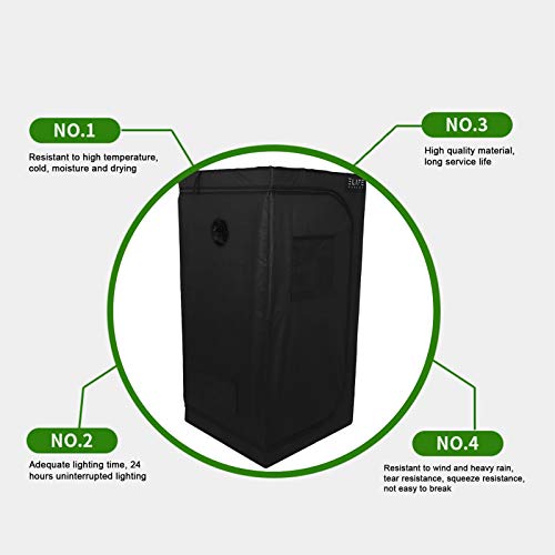 Grow Tent, 50x50x100cm Gewächshaus Indoor Grow Tents, Grow Tent Reflektierender Garten Growing Dark Room für Obst Blumen Hydroponics Planting Growing Geschenk zum Valentinstag