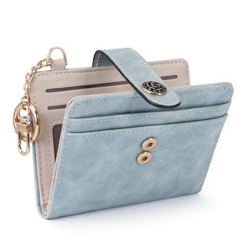APHISON Small Wallet Women Rfid Blocking leather Slim Bifold Ladies Wallets with Credit Card Holder Zipper Coin Pocket