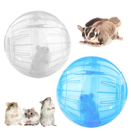 Hamster Ball 2Pcs Hamster Run Ball Hamster Exercise Ball Hamster Exercise Wheel Mini Jogging Running Ball Plastic Pet Rodent Mice Gerbil Jogging Ball Funny Toy Small Animal Pet Exercise Playing