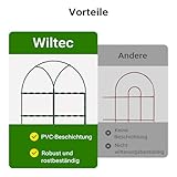 Wiltec Gartenzaun 0,65 x 10 m grün, Maschendrahtzaun Stahl PVC-beschichtet, Drahtzaun 9 x 15 cm Maschen, Zaun für Garten, Maschenzaun einfache Montage
