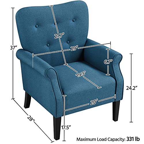 Sillón Plegable Poliéster Azul marino miniatura 3