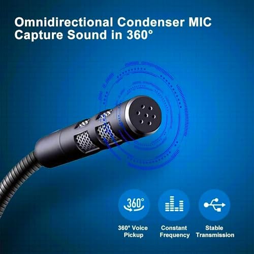 Image of Drumstone 𝟏𝟓 𝐘𝐞𝐚𝐫𝐬 𝐆𝐮𝐚𝐫𝐚𝐧𝐭𝐞𝐞, Streaming USB Microphone, Desktop mic for Computer, Plug and Play Compatibility, Perfect for podcasting, Recording, Gaming, Crisp Audio, Simple Operation