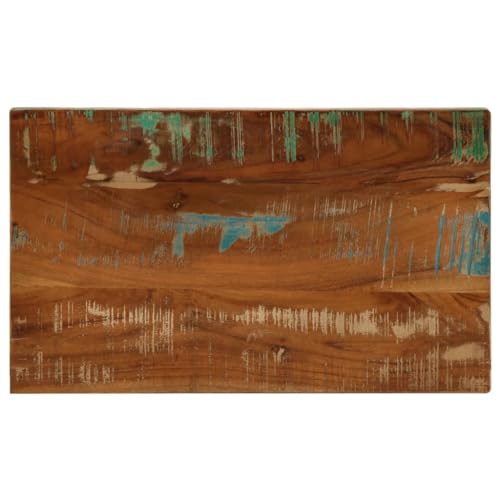 vidaXL Tischplatte, Holzplatte Rechteckig, Massivholzplatte für Tisch Esstisch Couchtisch, Ersatztischplatte, 50x20x2,5cm Altholz Massiv