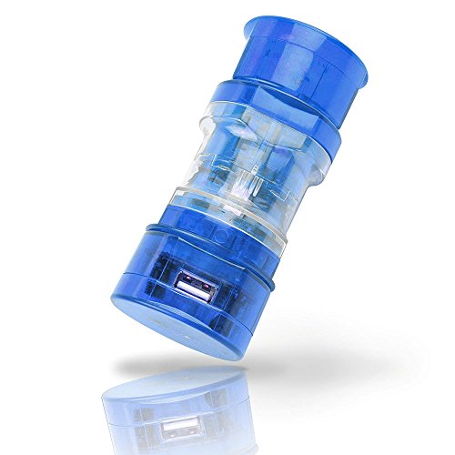 Preisvergleich Produktbild dmail Universal Reiseadapter mit Stecker USB Blau
