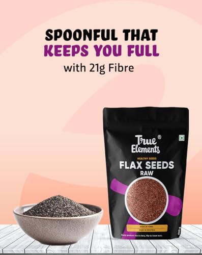 Image of True Elements Raw Chia 500gm + Raw Flax 500gm