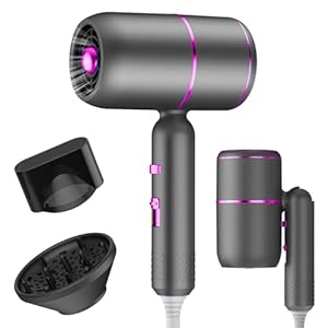 Föhn 2400 Watt professionele haardroger met ionentechnologie & diffuser - krachtige föhn voor krullend haar snel drogen - incl. concentratiemondstuk & inklapbaar ontwerp reizen voor dames en heren