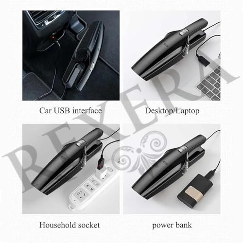 Image of REXERA 𝐖𝐢𝐫𝐞𝐥𝐞𝐬𝐬 Handheld Portable Car 𝐕𝐚𝐜𝐮𝐮𝐦 𝐂𝐥𝐞𝐚𝐧𝐞𝐫 2IN1 | Rechargeable 2X High Power Multiuse Cordless Mini Vacuum 𝐂𝐚𝐫 & 𝐇𝐨𝐦𝐞 Dual Use Vacuum Claner* (Black Slate)