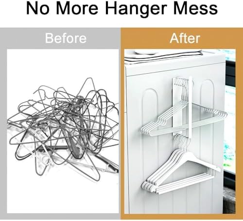Magnetic Hanger Organizer - Hanger Storage Rack for Washing Machine & Closet Laundry Room