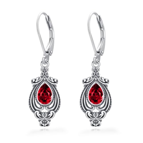 925 Sterling Silver Vintage Filigree Dangle Drop Leverback Earrings with