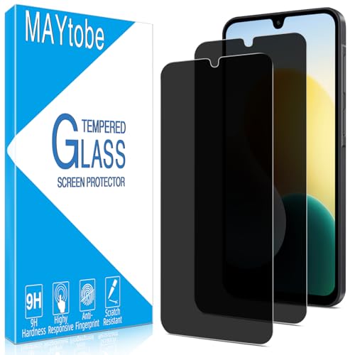 MAYtobe 2 Pièces Verre Trempé Anti Espion pour Samsung Galaxy A17, Film Protection écran Confidentialité, Sans Bulles, Dureté 9H, Anti-Rayures