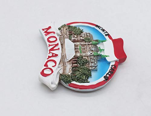 Monte Carlo Monaco 3D Fridge Magnet Travel Souvenir Gift Home Kitchen Decoration Magnetic Sticker, Monaco Refrigerator Magnet Collection