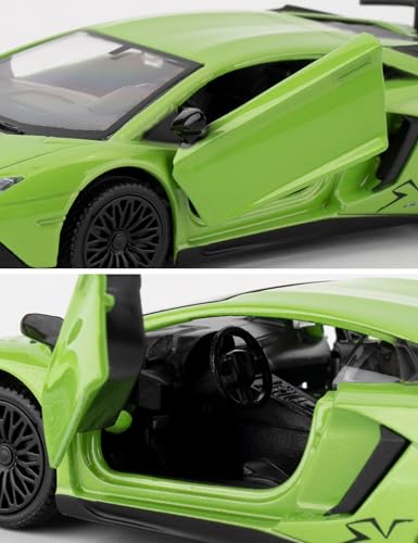 Modelo de Auto Lamborghini LP750-4 SV 1:36 Verde miniatura 6