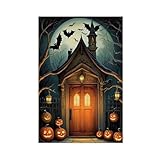 Leinwandposter im Vintage-Stil, abstrakt, dunkel, Gothic, Hexenzimmer, gruselige Kunst, Schlafzimmer, Dekoration, Landschaft, Büro, Raumdekoration, Geschenk, 40 x 60 cm