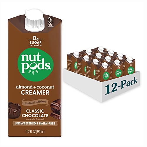 nutpods Classic Chocolate (12Pack), Unsweetened DairyFree Creamer