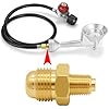 Uenede 3PCS 3/8" Flare x 1/8" NPT Male Propane Orifice Connector Brass Tube Fitting, Gas Orifice Jets Nozzle for Freestanding Casting Cooking Stove Grill Turkey Pot Cooker Fryer Parts #2