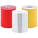 Price comparison product image Reflective Tape, 3 Rolls Waterproof Reflective Tape Self-Adhesive Security Safe Marking Tape Warning Tape for Vehicles, Bikes, Car, Baby Strollers, Helmets, Red, White, Yellow