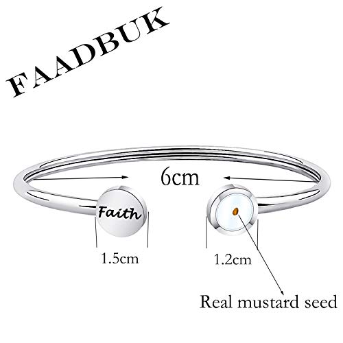 FAADBUK Christian Gift Cross Mustard Seed Bracelet Faith Mustard Seed Jewely Religious Inspirational Jewelry2