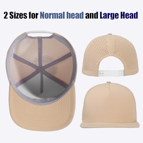 Image of M /L /XL /XXL Oversize Flat Bill Baseball Cap for Men Women Quick Dry Snapback Hats Summer Mesh 5 Panel Cap