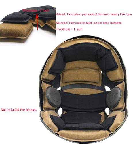 Tactical Airsoft Helmet Pads Fma Internal Foam Protective Cushion Accessories Liner System For Fast Mt Mich Ibh Af Ach Outdoor Paintball Helmet #TOP3