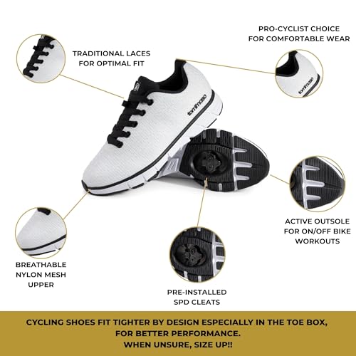 Image of Tommaso Women's Cycling Shoes with Pre-Installed SPD Cleats - Easy to Walk-in Ventilated SPD Cycling Shoes for Women's Spin Classes and Indoor Bikes - Comfortable on Foot and Toebox.