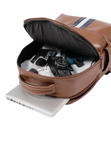 Image of FUR JADEN Vegan Leather 15.6 Inch Laptop Backpack 30L For Men Women Boys Girls