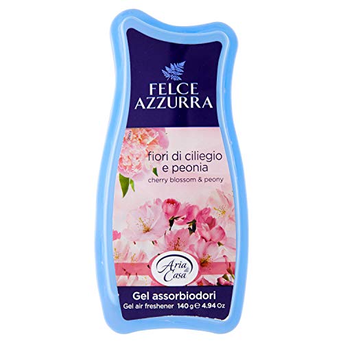 Felce Azzurra - Gel Assorbiodori Ciliegio e Peonia, Profumatore per Ambienti Piccoli, Armadio, Cassetti Assorbi Odori, Deodorante Ambiente dal Profumo Duraturo, Profumatore Ambiente, Profumatori 140gr