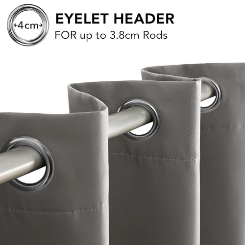 Image of Deconovo Super Soft Solid Thermal Insulated Blackout Curtains for Bedroom