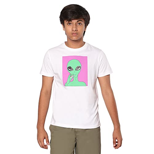 Image of TeenTrums Teenagers Boys Tshirt 100% Cotton Casual Wear Round Neck Half Sleeve Cool Graphic Printed T-Shirt for Boys