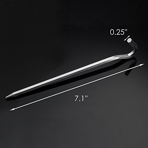 image for FANBX F Tent Pegs - 12Pcs Aluminium Tent Stakes Pegs with Hook - 7