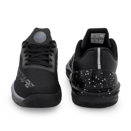 Image of Red Tape Men's Sneakers Black Mesh TPU Round Toe Lace-Up, 8 UK