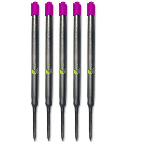 5 Pink Compatible Ballpoint Soft Roll Refills Cover