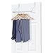 MaidMAX Metal Over The Door Closet Rod Bracket for Clothes Rack Hanger, White