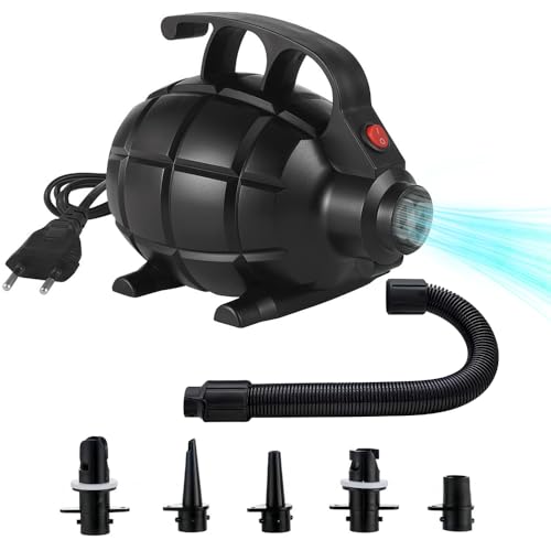 DAJASD Elektrische Luftpumpe, 600W Sup Pumpe Elektrisch, Elektrische Pumpe mit 5 Düsen, Luftmatratze für Aufblasen Ablassen,Airtrack Matte, Schwimmringe, Boote, Aufblasbarer Pool, SUP Board